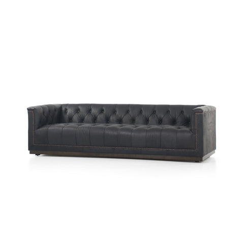 Maxx Leather Sofa 95", Heirloom Black