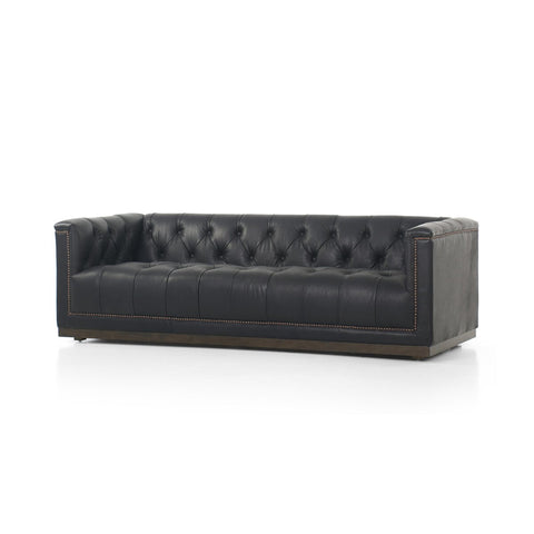 Maxx Leather Sofa 86", Heirloom Black