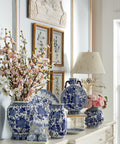 Blue + White Porcelain Decor in Modern Home Design Inspiration