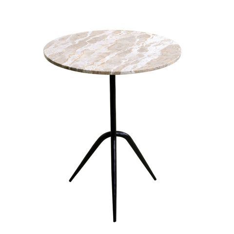 Sperre 18" Accent Table with Brown Marble Top