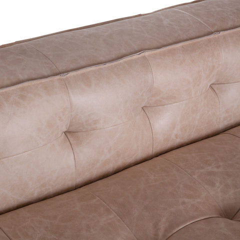 Milano Cream Leather Sofa