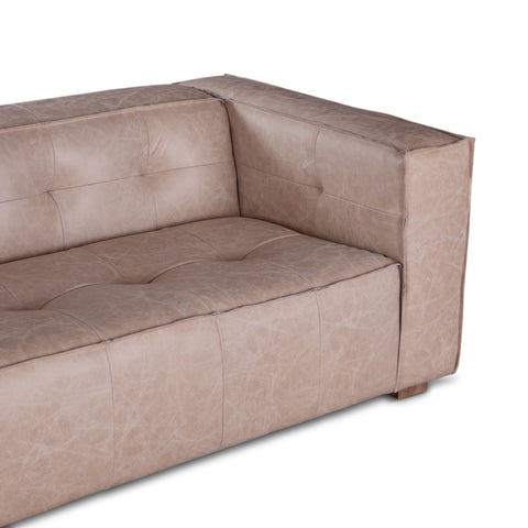 Milano Cream Leather Sofa