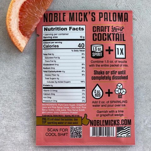 Noble Mick's Single Serve Craft Cocktail - Paloma