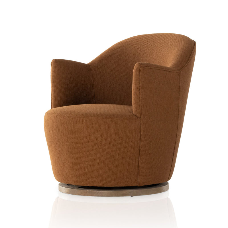 Rust colored best sale swivel chairs