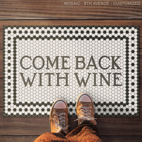 Mosaic "8th Avenue" Customized Vinyl Welcome Mat