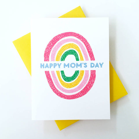 Happy Mom's Day Rainbow Design Greeting Card Step Mom Gift,  Mothers Day, Card for Two Moms, happy mothers day, Gift for Mom from Son, Wife Mothers Day, Card from Husband, Mother in Law Card, Mother in Law Gift from Daughter, Card for Sister, Gay, Rainbow, LGBTQIA