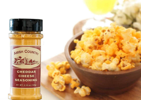 Amish Country Popcorn + Cheddar Cheese Seasoning + Delicious + Cheesy Snack