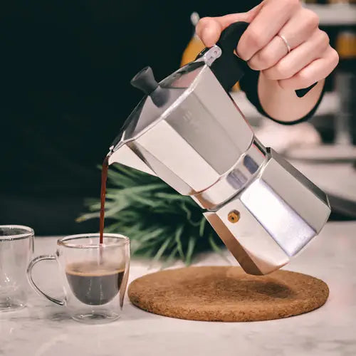 Grosche Milano Stovetop Espresso 3-Cup Moka Pot Coffee Maker, Black