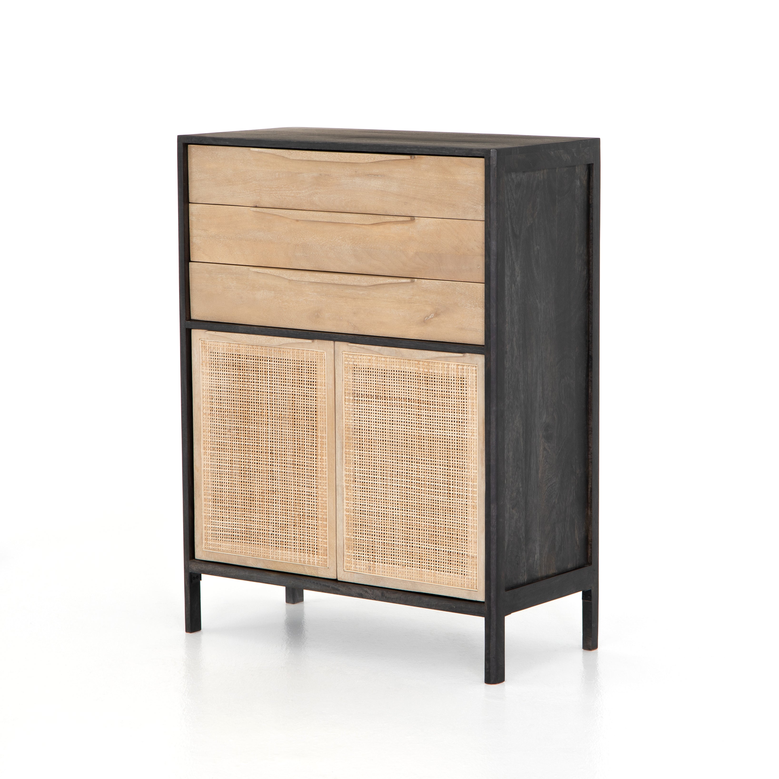 Four Hands Sydney Tall Dresser Black Wash Mango Four Hands Sydney Tall Dresser Black Wash Mango