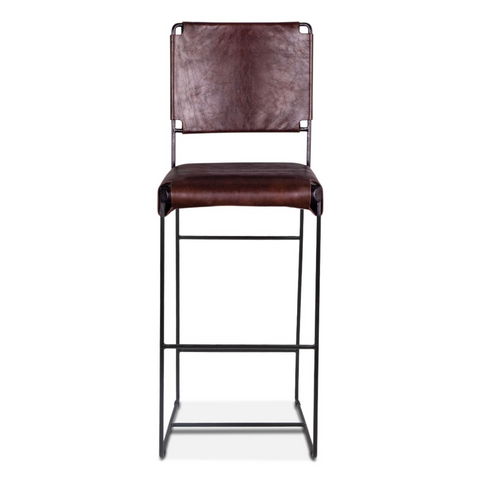 New York Bar Chair Chocolate Leather