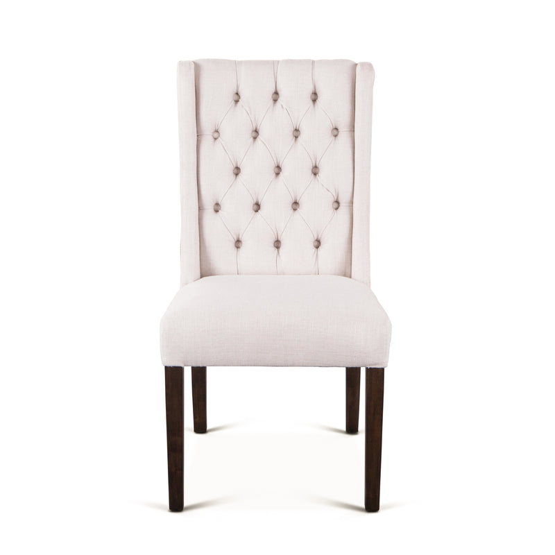 White tufted 2024 high back chair