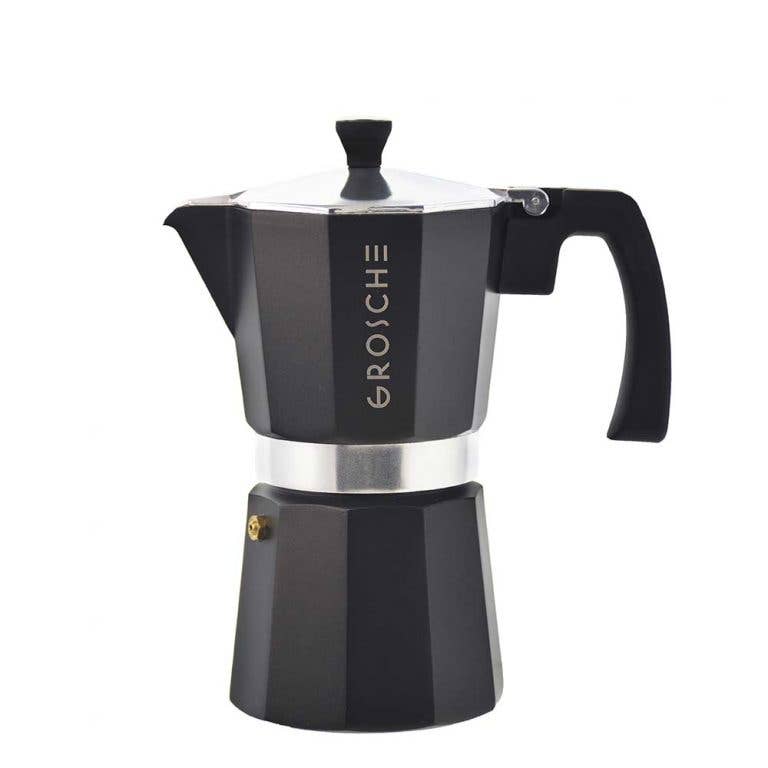 Grosche Milano Stovetop Espresso Maker 6-Cup, White - Browns Kitchen