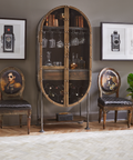 Bowery Tall Oval Bar Cabinet Furniture