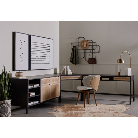 Clarita Modular Corner Desk-Black Mango