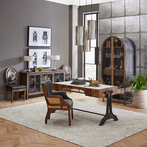 Bowery Tall Oval Bar Cabinet Furniture