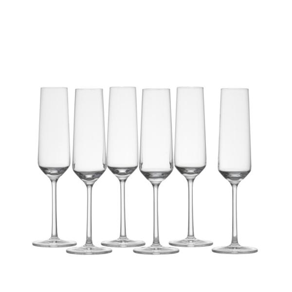  Schott Zwiesel Viña Champagne Flutes (Set of 6), Timeless Champagne  Flutes with Moussing Point, Dishwasher-Safe Tritan Crystal Glasses, Made in  Germany (Item No. 111718): Home & Kitchen