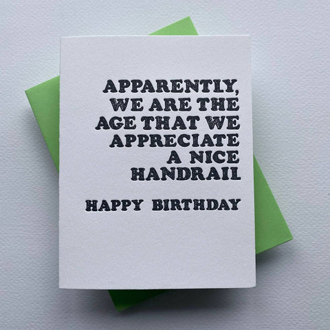 Handrail Letterpress Birthday Greeting Card
