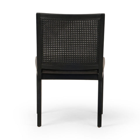 Antonia Cane Armless Dining Chair, Brushed Ebony/Sonoma Black