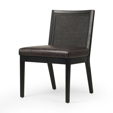 Antonia Cane Armless Dining Chair, Brushed Ebony/Sonoma Black