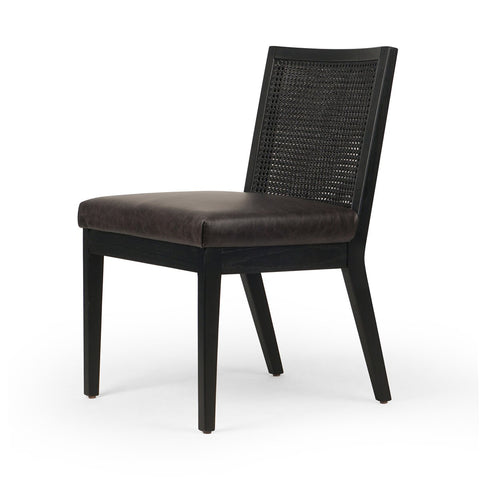 Antonia Cane Armless Dining Chair, Brushed Ebony/Sonoma Black