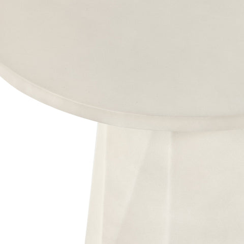 Bowman Outdoor End Table - White Concrete