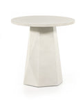 Bowman Outdoor End Table - White Concrete