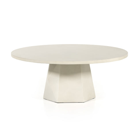 Bowman Outdoor Coffee Table - White Concrete