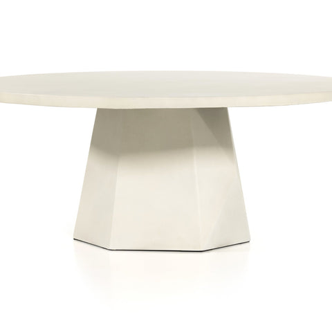 Bowman Outdoor Coffee Table - White Concrete