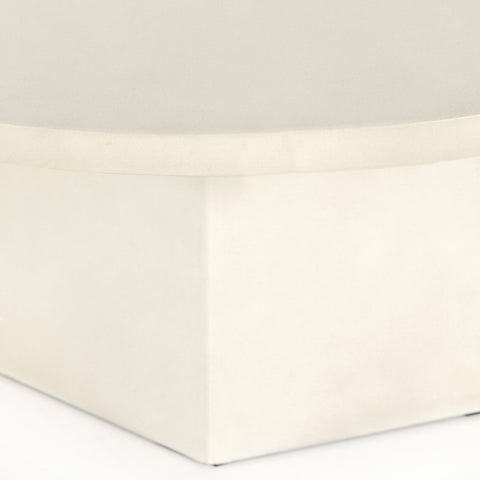 Bowman Outdoor Coffee Table - White Concrete