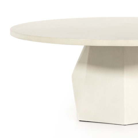 Bowman Outdoor Coffee Table - White Concrete