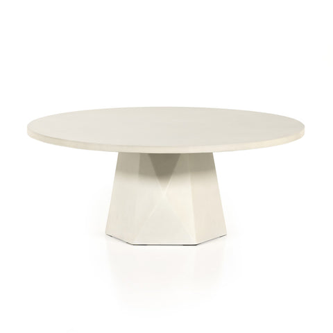 Bowman Outdoor Coffee Table - White Concrete