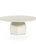 Bowman Outdoor Coffee Table - White Concrete