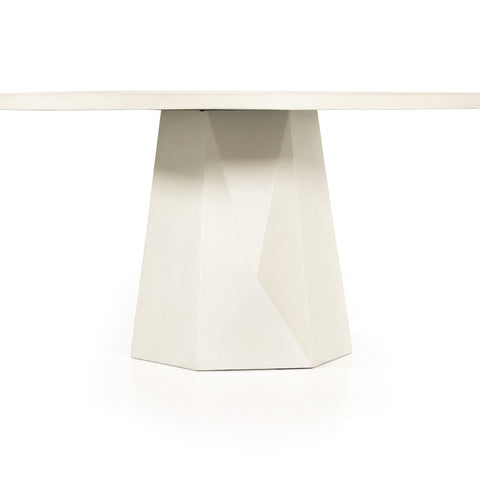 Bowman Outdoor Dining Table - White Concrete