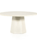 Bowman Outdoor Dining Table - White Concrete