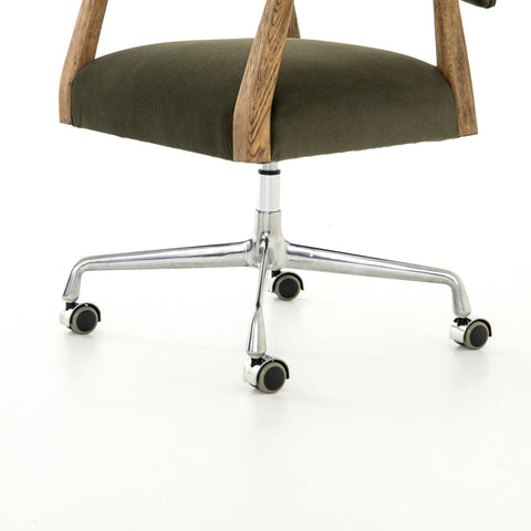 Tyler Office Desk Chair - Modern Velvet Loden