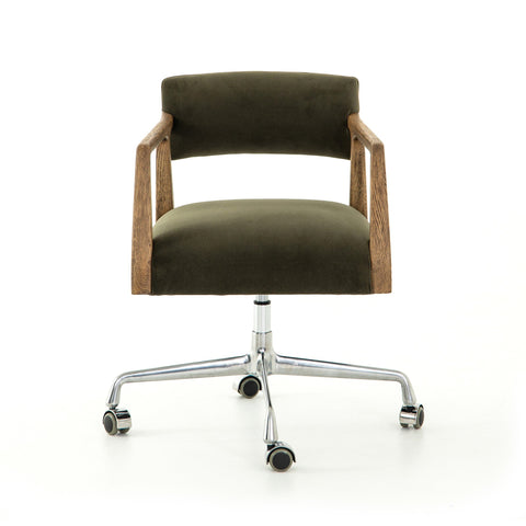 Tyler Office Desk Chair - Modern Velvet Loden