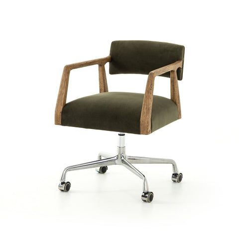 Tyler Desk Chair - Modern Velvet Loden