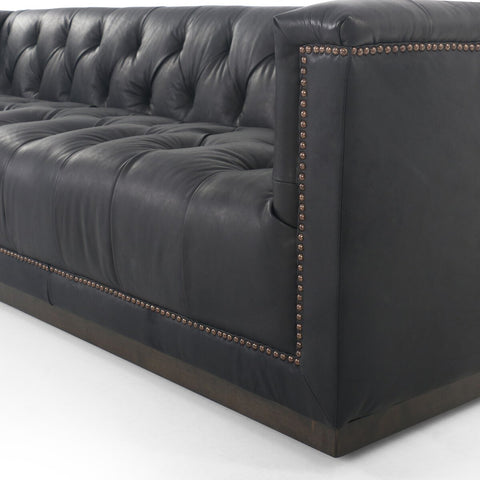 Maxx Leather Sofa 95", Heirloom Black