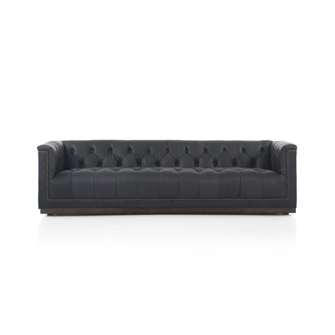 Maxx Leather Sofa 95", Heirloom Black