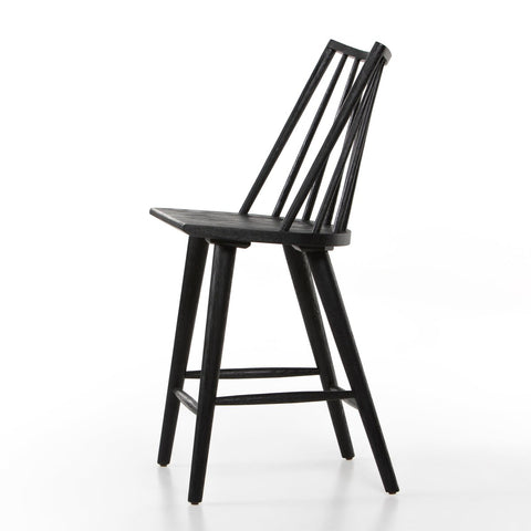 Lewis Windsor Counter Stool, Black Oak