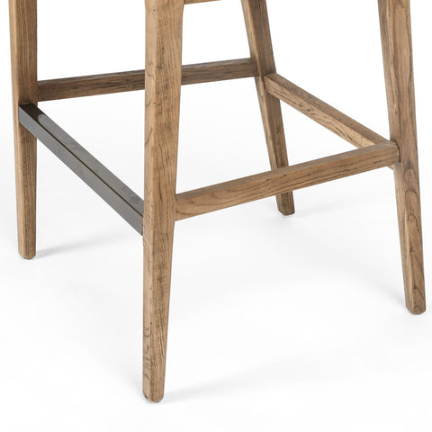 Antonia Cane Bar Chair, Toasted Parawood/Savile Flax