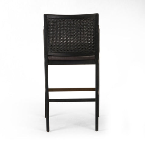 Antonia Cane Bar Chair, Brushed Ebony/Sonoma Black