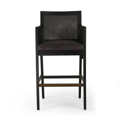 Antonia Cane Counter Chair, Brushed Ebony/Sonoma Black