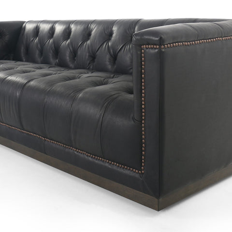 Maxx Leather Sofa 86", Heirloom Black