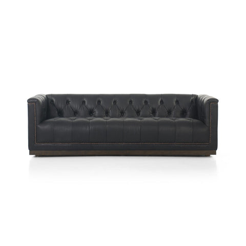 Maxx Leather Sofa 86", Heirloom Black