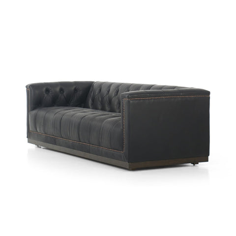 Maxx Leather Sofa 86", Heirloom Black