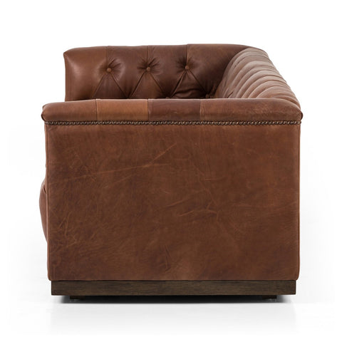 Maxx Leather Sofa 86", Heirloom Sienna