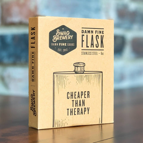 Cheaper Than Therapy Flask Box