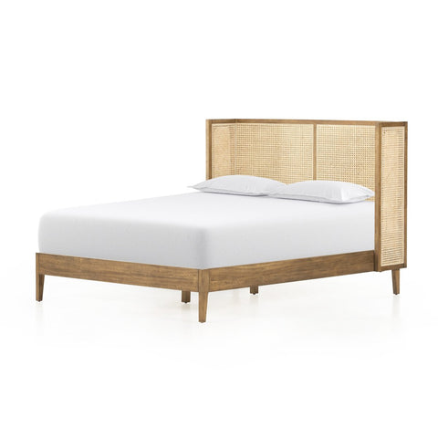 Antonia Cane Bed, Toasted Parawood
