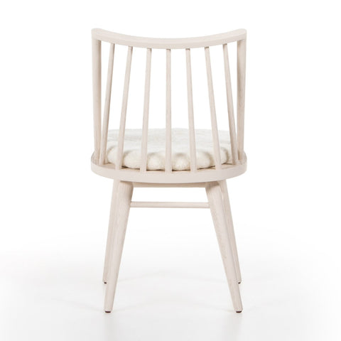 Lewis Windsor Chair, Off White + Shorn Sheepskin Cushion